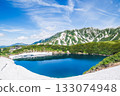 Mikurigaike Pond, with a view of the Tateyama mountain range 133074948