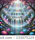 Rainbow crystal waterfall 133075229