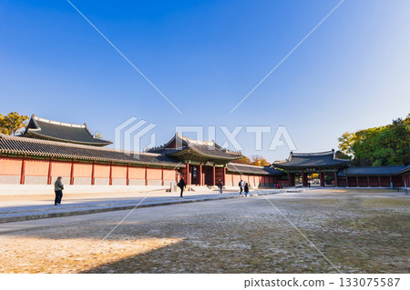 Autumn in Seoul: Changdeokgung Palace, Injeongmun Gate and Sukjanggung Gate Autumn in Seoul: Changdeokgung Palace, Injeongmun Gate and Sukjanggung Gate 133075587