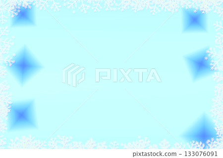Light blue winter backdrop in snowflakes festive frame Light blue winter backdrop in snowflakes festive frame 133076091