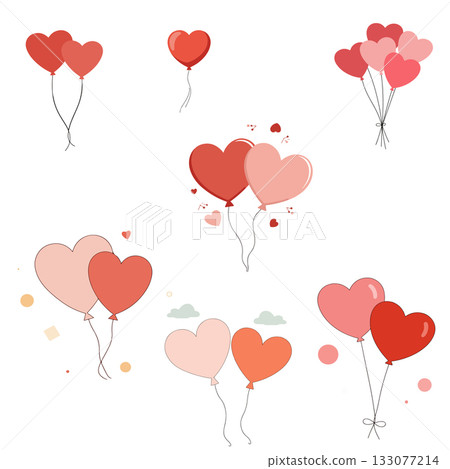 Heart Balloons Collection 133077214