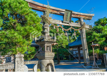 Stone torii gate of Shoin Shrine, Hagi City, Yamaguchi Prefecture 133077769