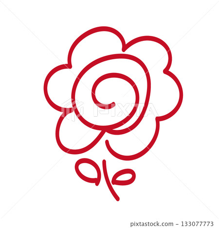 可愛的手繪花圈圖標 可愛的手繪花圈圖標 133077773