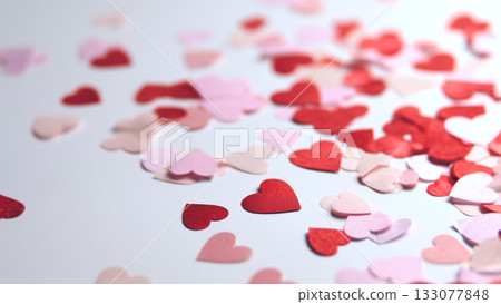 Cute heart-shaped confetti 133077848