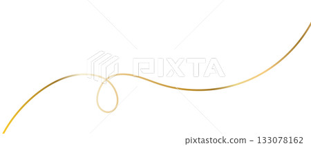 Thin gold line, string golden border isolated on white background, vector design element Thin gold line, string golden border isolated on white background, vector design element 133078162