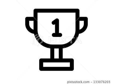 Simple trophy icon 133078203