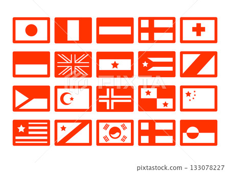 Simple flag icon material Simple flag icon material 133078227