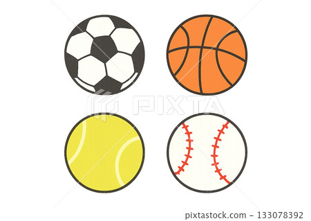 一套4個運動球（足球、籃球、網球、棒球） 133078392