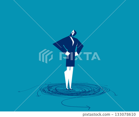 Robot. Artificial intelligence confusion at direction Robot. Artificial intelligence confusion at direction 133078610