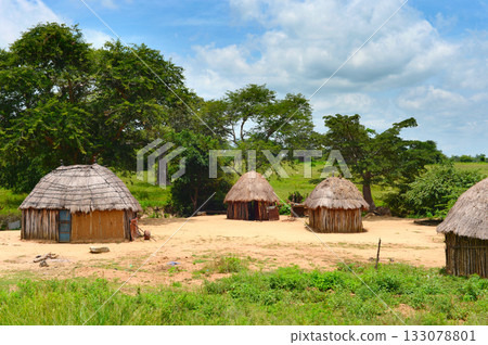 clay houses village tribe Angola clay houses village tribe Angola 133078801