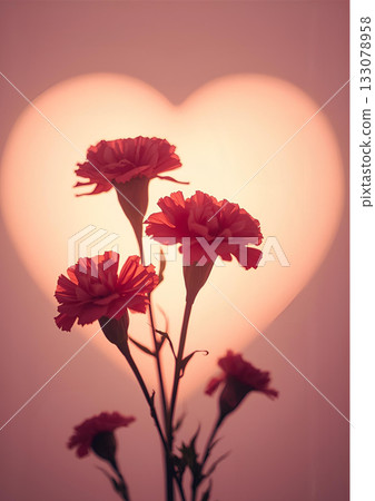 母親節康乃馨心 母親節康乃馨心 133078958