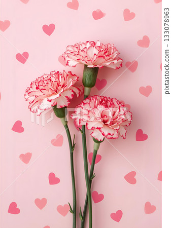 Mother's Day Carnation Heart Mother's Day Carnation Heart 133078963
