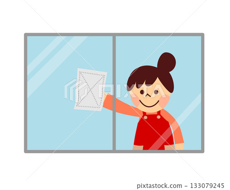 婦女清潔窗戶 133079245