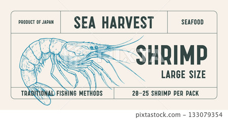 Shrimp, seafood, sketch. Vintage print, seafood shrimp prawn sketch, ink pencil drawing prawn, engrave sketch, hand drawn prawn. Tag packaging, label product. artwork shrimp. Vector Illustration Shrimp, seafood, sketch. Vintage print, seafood shrimp prawn sketch, ink pencil drawing prawn, engrave sketch, hand drawn prawn. Tag packaging, label product. artwork shrimp. Vector Illustration 133079354