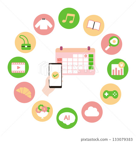 訂閱圖像插圖應用程式 133079383