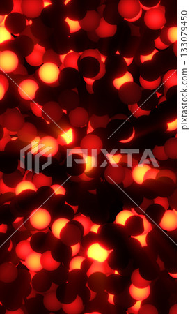 Abstract composition of glowing red spheres with dramatic lighting, representing energy, heat, and futuristic design Abstract composition of glowing red spheres with dramatic lighting, representing energy, heat, and futuristic design 133079450