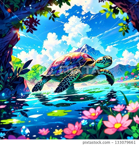 可愛的海龜 可愛的海龜 133079661