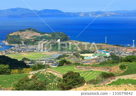 [Nagasaki Prefecture] Kunizaki Peninsula as seen from Minamikushiyama Tanabata Observatory in Unzen 133079842