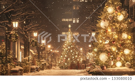 聖誕燈飾和城鎮景觀 聖誕燈飾和城鎮景觀 133080010