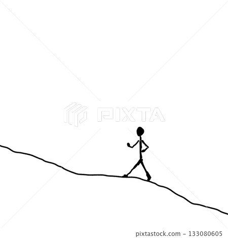 簡筆畫小人爬山 簡筆畫小人爬山 133080605