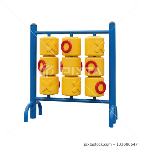 Colorful tic tac toe playground game a fun outdoor educational toy for children's development 133080647