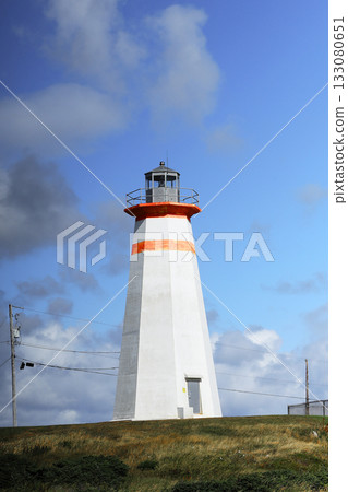Vertical of Cape Ray Lighthouse in Newfoundland, Canada 133080651