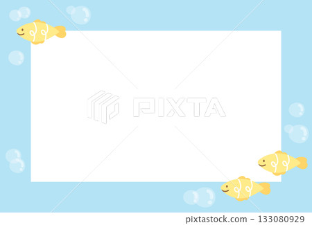 Pastel blue frame with fish for under the sea template, aquarium, ocean, animal, zoo, souvenir shop, polaroid photo, post card, vacation poster, sticky note, memo note, notepads, book cover design Pastel blue frame with fish for under the sea template, aquarium, ocean, animal, zoo, souvenir shop, polaroid photo, post card, vacation poster, sticky note, memo note, notepads, book cover design 133080929