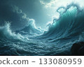 風雨如磐的海 133080959