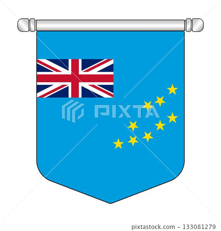 Equatorial Tuvalu National Banner Symbol Hanging Equatorial Tuvalu National Banner Symbol Hanging 133081279