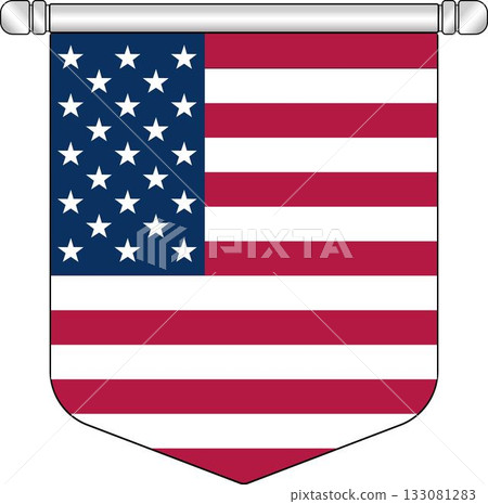 Equatorial United States National Banner Symbol Hanging 133081283