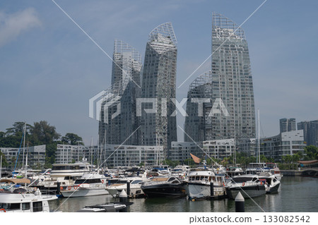 新加坡港灣遊艇碼頭及城市景觀 133082542