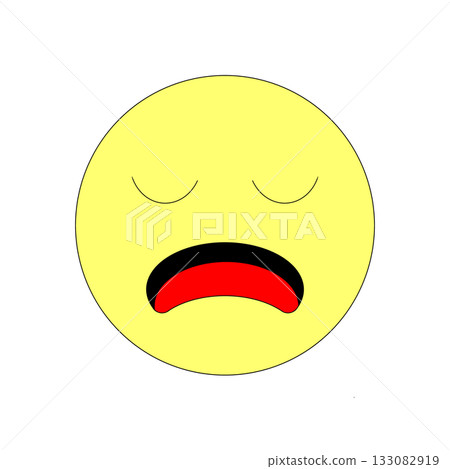 Illustration of a sad expression 133082919