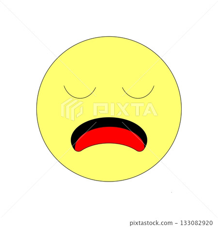 Illustration of a sad expression 133082920