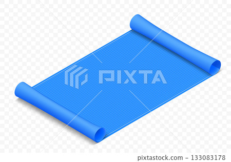 Blueprint paper scroll. Isometric projection template Blueprint paper scroll. Isometric projection template 133083178