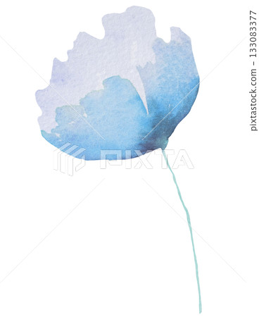 Watercolor light blue wild flower isolated illustration, floral wedding and greeting element Watercolor light blue wild flower isolated illustration, floral wedding and greeting element 133083377