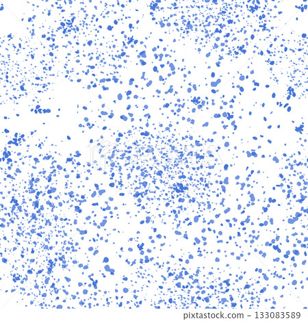 Abstract seamless pattern of blue colors. Many blue paint splashes on white background Abstract seamless pattern of blue colors. Many blue paint splashes on white background 133083589