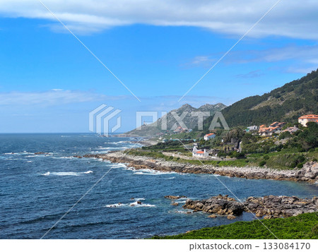 ocean landscape Camino  Santiago Spain 133084170