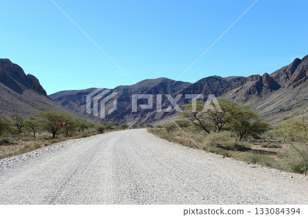 Empty road Namibian desert, Namibia Empty road Namibian desert, Namibia 133084394