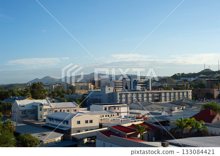 Skyline Windhoek cityscape architecture. Namibia Skyline Windhoek cityscape architecture. Namibia 133084421
