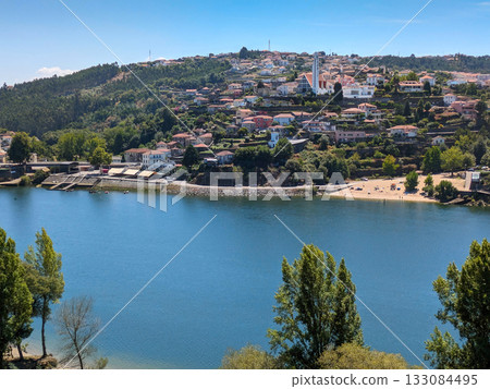 Douro river valley village Portugal 133084495