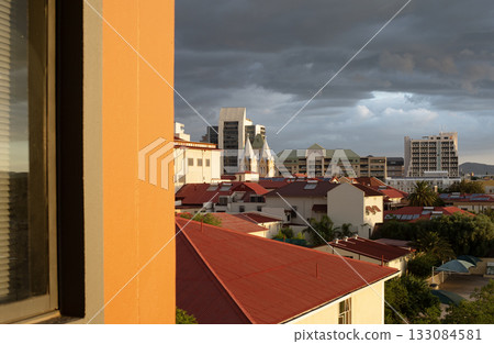 Cityscape  Windhoek city center . Namibia 133084581