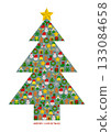 Christmas icon pattern Christmas tree illustration 133084658