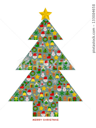 聖誕節圖示圖案 聖誕樹插圖 133084658