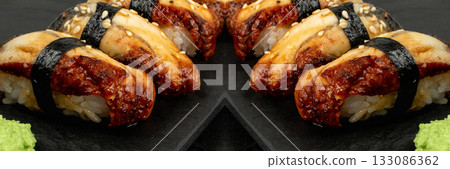 Eel Sushi Food, Unagi Nigiri with Smoked Eel 133086362