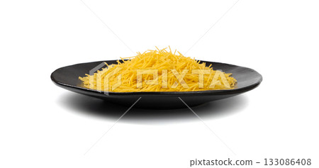 Raw vermicelli, gold soup pasta, small homemade noodles, thin macaroni 133086408