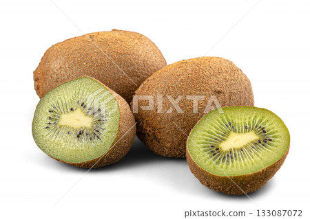 Isolated fresh kiwis on white 133087072