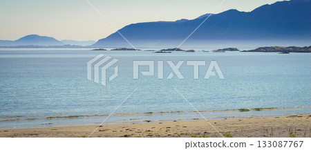 Seascape in Gimsoysand, Lofoten islands, Norway Seascape in Gimsoysand, Lofoten islands, Norway 133087767
