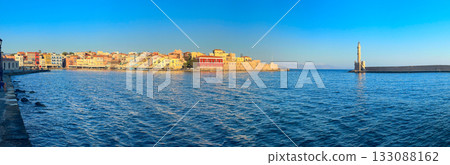 venetian habour of Chania, Crete, Greece venetian habour of Chania, Crete, Greece 133088162