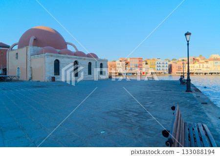 venetian habour of Chania, Crete, Greece venetian habour of Chania, Crete, Greece 133088194