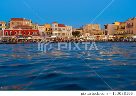 venetian habour of Chania, Crete, Greece venetian habour of Chania, Crete, Greece 133088196